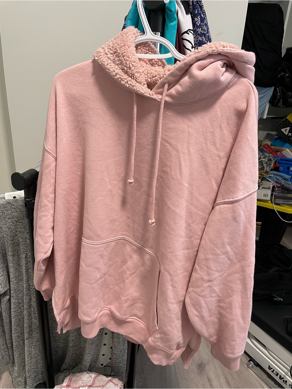 Cozy Pink Sherpa-Lined Hoodie